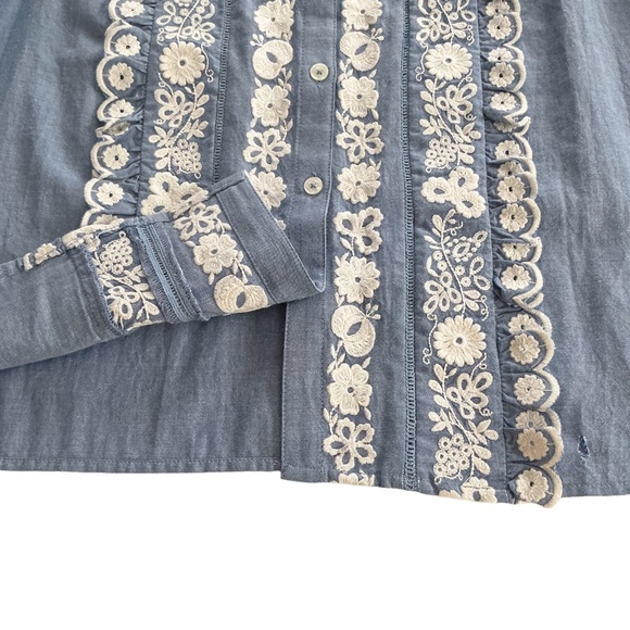 Boden Embroidered Short Sleeve Shirt (Rehab/Fixes Needed)  Size 12 - Picture 9 of 16